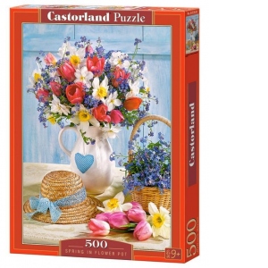 Puzzle 500 piese Spring in Flower Pot
