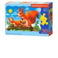 Puzzle 30 piese Mama Veverita si Copilul