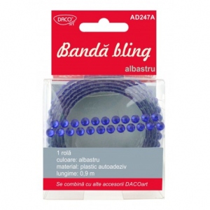 Accesorii craft - AD247A Banda bling albastru