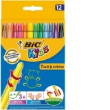 Creioane Cerate Turn & Colour 12 buc/set