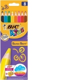 Creioane Colorate 8/set Supersoft + Ascutitoare
