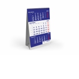 Calendar de birou 2021 Triptic, albastru