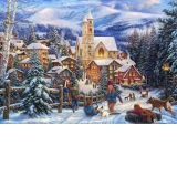 Puzzle - Chuck Pinson: Sledding To Town, 1500 piese (70053)