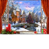 Puzzle - Dominic Davison: Christmas Mountain View, 1500 piese (70190)