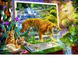 Puzzle - Tiger Coming To Life, 1500 piese (70200)