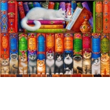 Puzzle - Cat Bookshelf, 1000 piese (70216)