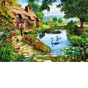 Puzzle - Cottage by the Lake, 1000 piese (70315-P)