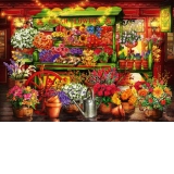 Puzzle - Marchetti Ciro: Flower Market Stall, 1000 piese (70333-P)