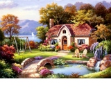 Puzzle Sung Kim: Stone Bridge Cottage, 1500 piese (P4559)