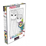 Puzzle de colorat Owls Family, 260 piese (3316)