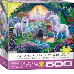Puzzle Unicorn Fairy Land, 500 piese XXL (6500-5363)