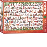Puzzle Holiday Cats, 1000 piese (6000-0940)