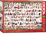 Puzzle Holiday Dogs, 1000 piese (6000-0939)