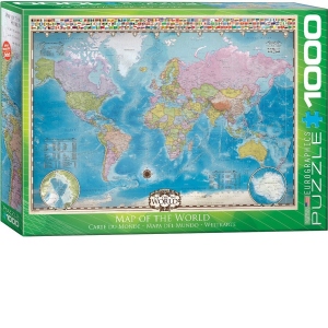 Puzzle Map of the World, 1000 piese (6000-0557)