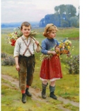 Puzzle Cesar Pattein: Children on a Country Road, 500 piese (60720)