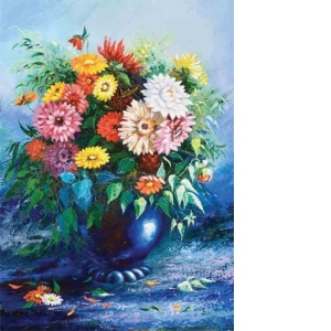 Puzzle Flowers in Blue Vase, 500 piese (61482)