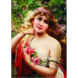 Puzzle Emile Vernon: Young Lady with Rose, 1000 piese (60515)