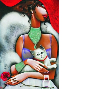 Puzzle Lady with a Cat, 1000 piese (61284)