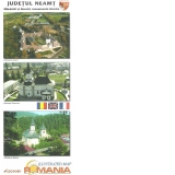Harta ilustrata Judetul Neamt: Manastiri si biserici, monumente istorice