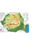 Plansa Harta Romaniei administrativa + fizica