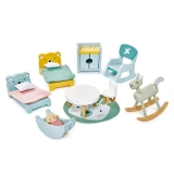 Set mobilier camera copiilor, din lemn premium Dovetail, cu 14 piese, cu echipamente si accesorii complete