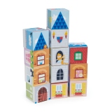 Cuburi Casa Visurilor,  din lemn premium, Dream House Blocks, 12 piese