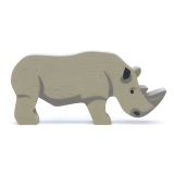 Figurina Rinocer, din lemn premium, Rhinoceros