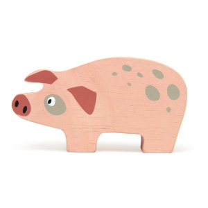 Figurina Porcusor, din lemn premium, Pig