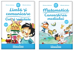 Set doua carti A4, grupa mare 5-6 ani: Matematica. Cunoasterea mediului; Limba si comunicare. Om si societate