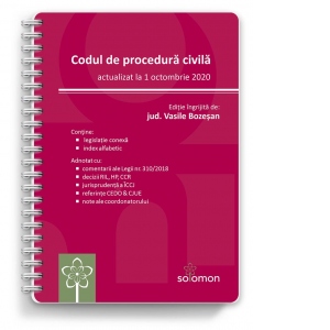 Codul de procedura civila (actualizat la 1 octombrie 2020)