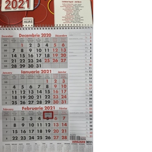 Calendar de perete cu Planner 12 file 2021
