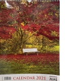 Calendar de perete 2021, format mare, spiralat, 6 file: Peisaje