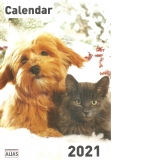 Calendar perete 2021, Caini si pisici (format A4)