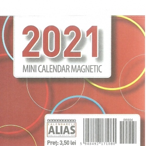 Mini calendar magnetic 2021
