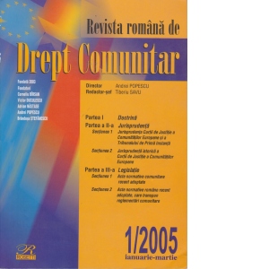 Revista romana de drept comunitar nr. 1/2005