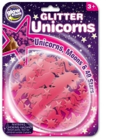 Set reflectorizant cu sclipici - Stele si unicorni