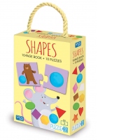 Puzzle (20 piese) cu carte - Forme
