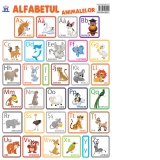 Plansa Alfabetul animalelor in limba romana