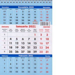 Calendar triptic A5 2021