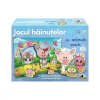 Puzzle Jocul hainutelor cu animale vesele, 34 piese