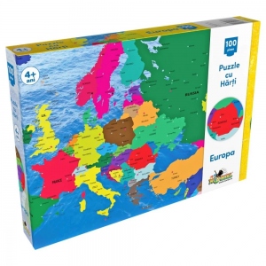 Puzzle cu harti 100 de piese, Harta Europei