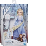 Papusa Frozen2 Elsa cu Par Lung Pentru Impletit