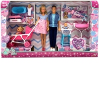 Set Steffi Love Familie cu Copilas Nou-Nascut Surpriza