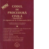 Codul de procedura civila -republicat- in vigoare de la 15 februarie 2013