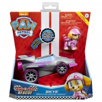Patrula Catelusilor Skye Masina de Curse cu Sunete si Motor Pull-Back
