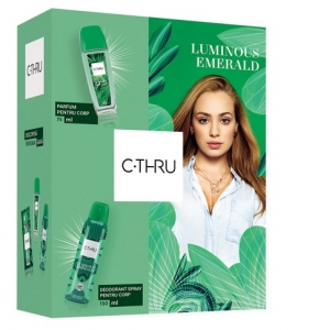 Set cadou C-THRU Luminous Emerald, Femei: Spray parfumat de corp, 75 ml + Deodorant spray, 150 ml