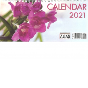 Calendar de birou, imagini flori 2021
