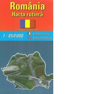 Romania. Harta rutiera (romana-engleza)