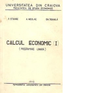 Calcul economic (I) - Programare liniara