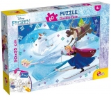 Puzzle de colorat - Frozen la schi (60 piese)